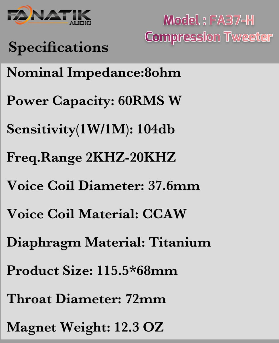 High frequency tweeter